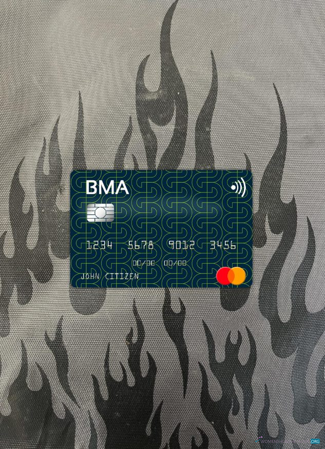 Download Afghanistan Bank Millie Afghan mastercard photolook front Photoshop template